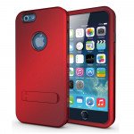 Wholesale Apple iPhone 5 5S Strong Armor Hybrid with Stand (Red)